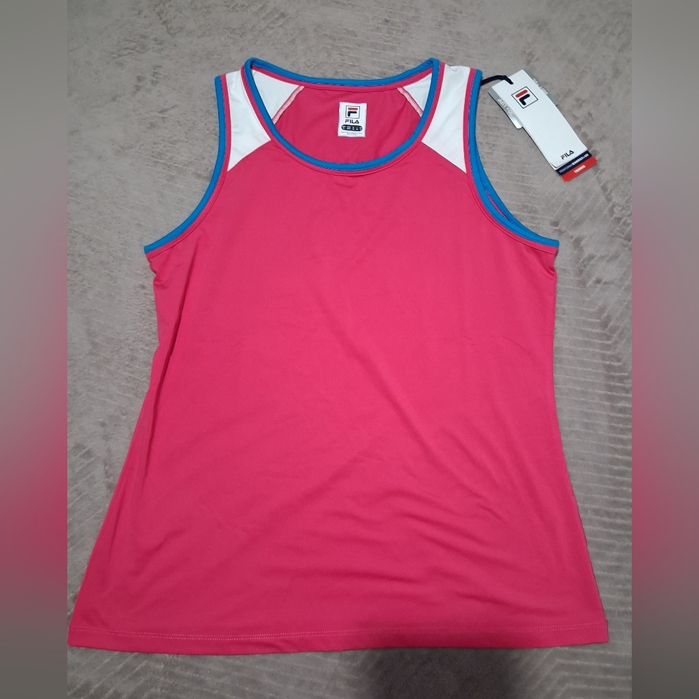 🆕Fila Sweetspot Full Coverage Sports Tank w/ SPF 30 Hot PINK Size Medium